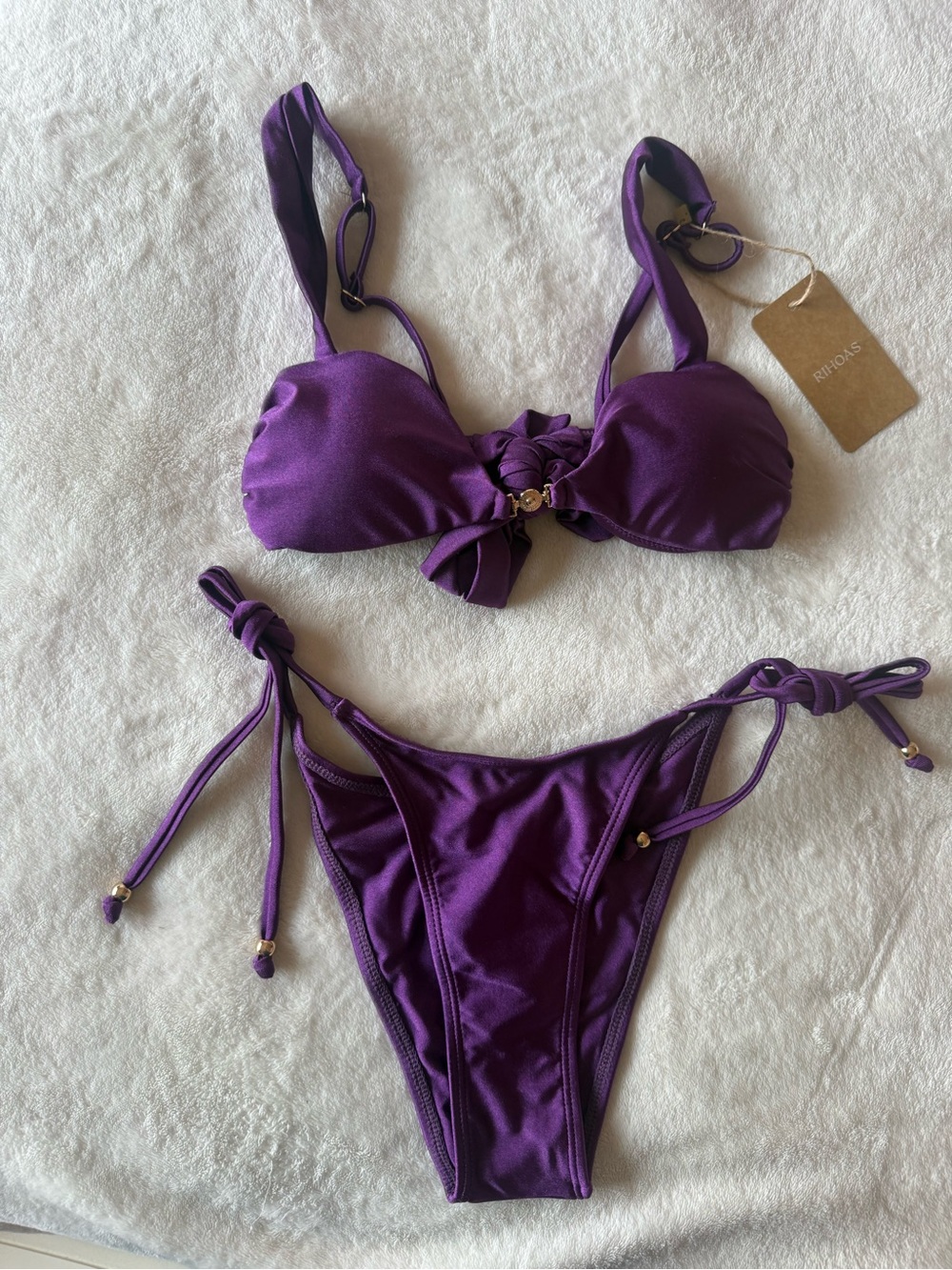 RIHOAS Deep Purple Tie-Side Bikini Set